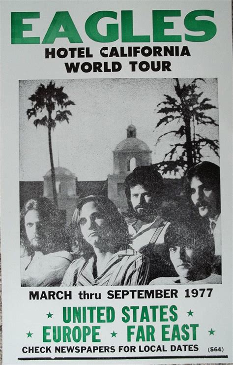 The Eagles Hotel California World Tour Postervenue Poster Concert