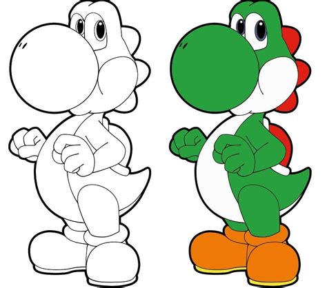 Disegni Da Colorare Yoshi Stampa Dinosaur Da Mario