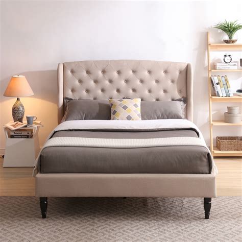 Modern Sleep Coventry Upholstered Platform Bed Frame Multiple Sizes