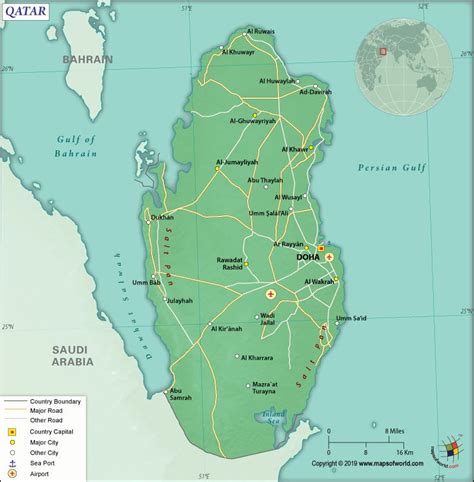 Map Of Qatar And Surrounding Countries World Map