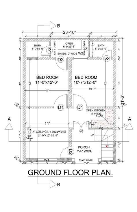 Draw Your Architectural 2d Floor House Plan In Autocad By