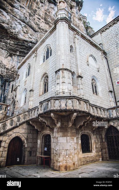 Building Inside The Shrine Of Rocamadour Lot France Stock Photo Alamy