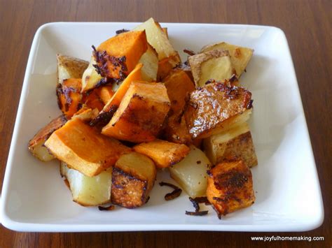 Spray a large rimmed baking sheet with non stick cooking spray. Delicious Sides, Roasted Potatoes and Brussel Sprouts ...