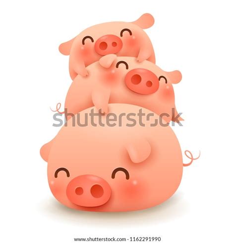Свинья Три свиньи Китайский Новый год Год свиньи