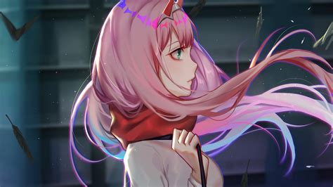 936682 Pink Hair Uniform Zero Two Darling In The Franxx Anime