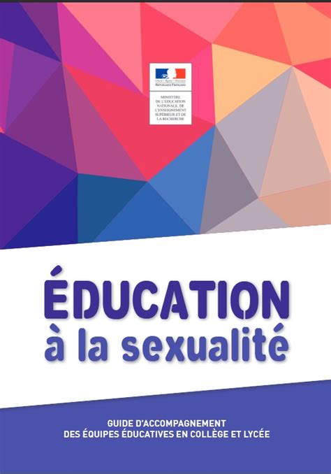 Education à La Sexualité Guide Daccompagnement Des équipes éducatives