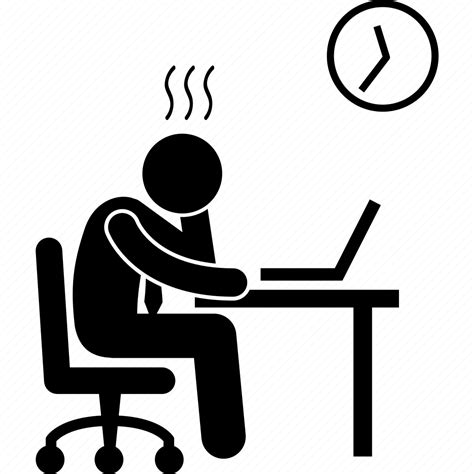 Businessman Pressure Stress Stressful Tension Tired Working Icon