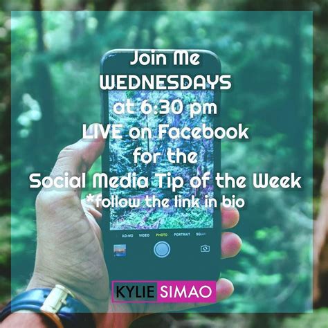 Come Join Me For The Social Media Tip Of The Week Live On Facebook