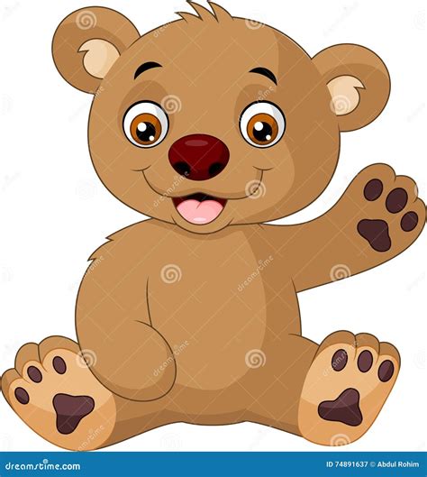 Cute Baby Bear Cartoon Stock Vector Illustration Of Mammal 74891637