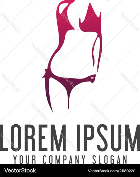 Underwear Woman Logo Design Concept Template Vector Image