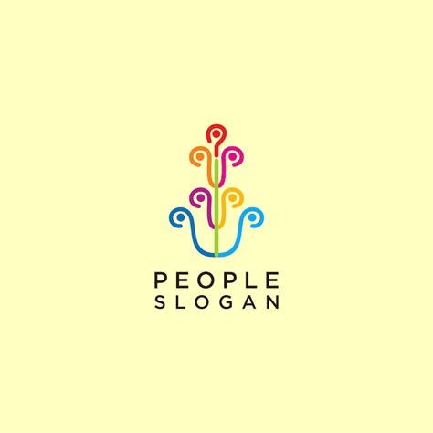 Premium Vector People Logo Design Icon Vector