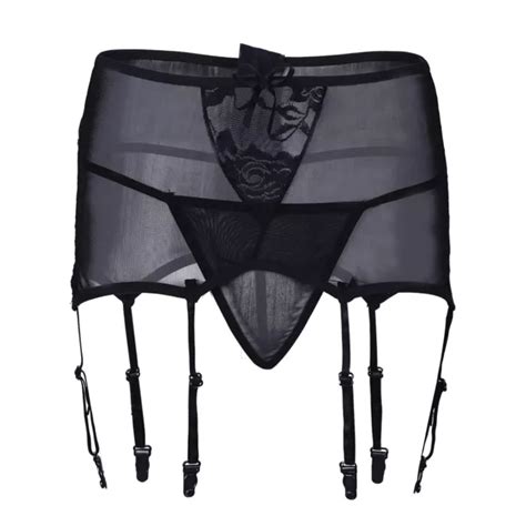 sexy womens sheer lace garter belt lingerie suspender g string stockings panties 3 75 picclick