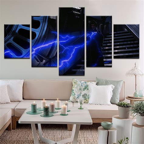 5panel Star Wars Theme Poster Movie Characters Canvas Painting Canvas