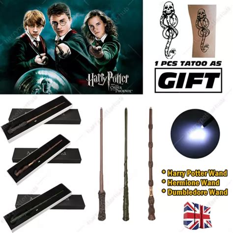 HARRY POTTER MAGIC LED Light Wand Hermione Dumbledore Wands Stick Gift