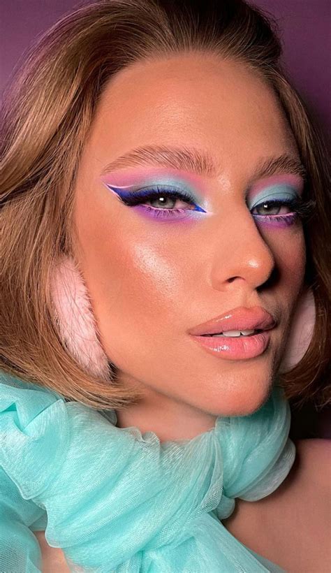 50makeup Looks To Make You Shine In 2023 Ombre Blue Purple