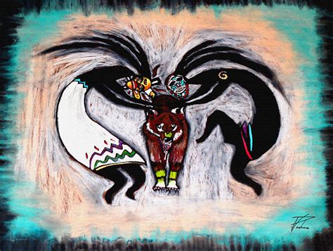 Native Growl Painting By Ayasha Loya