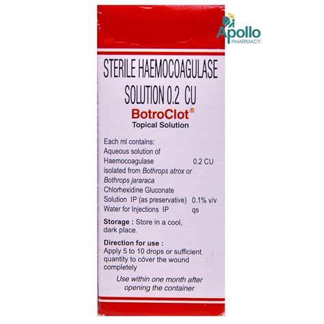 Botroclot Topical Solution 10 Ml Price Uses Side Effects Composition