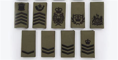 Royal Marines Black On Green Rank Slides Pair The Marching Band Shop