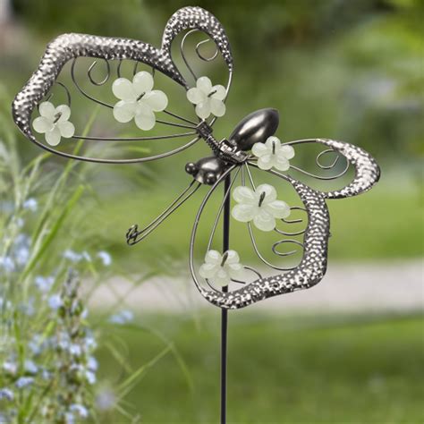 Flutter Glow Butterfly Dragonfly Garden Border Stakes