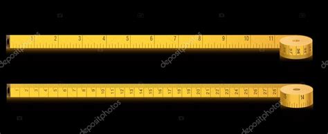 Measure Tape Inches And Centimeters — Stock Vector