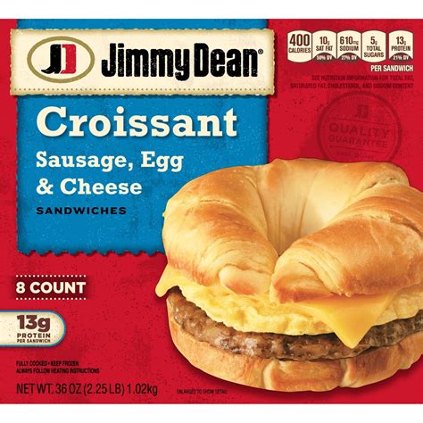 Jimmy Dean Sausage Egg And Cheese Croissant Sandwiches 36 Oz Shipt