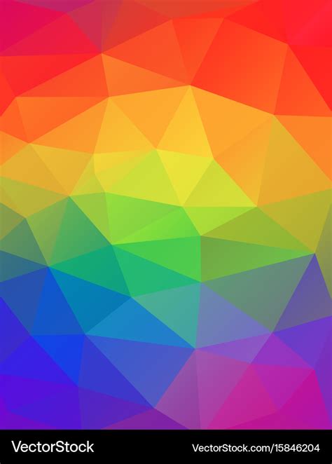 Rainbow Colors Abstract Geometric Background Vector Image