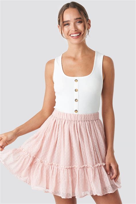 Flowy Mini Skirt Pink Na