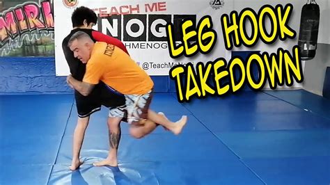 Nogi Bjj Basics How To Leg Hook Takedown From Clinch Bjj Grappling