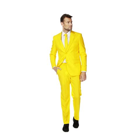 Opposuits Opposuits Mens Yellow Fellow Solid Color Suit Walmart