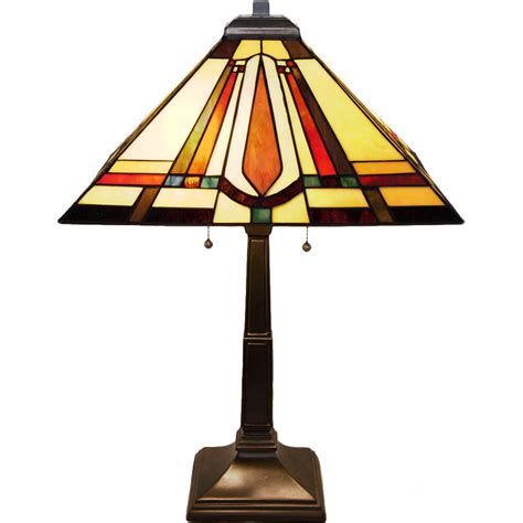 River Of Goods Stained Glass Mission Style 24 Table Lamp And Reviews Wayfair