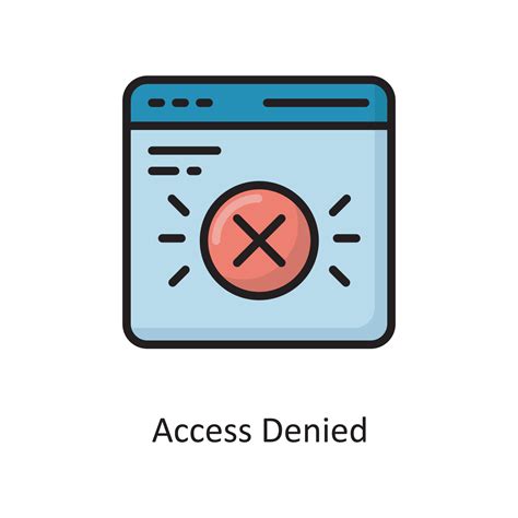 Access Denied Vector Filled Outline Icon Design Illustration Cloud