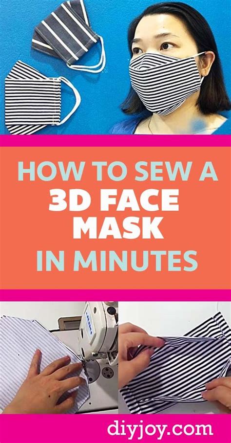 How To Sew A 3d Mask In 4 Minutes Face Mask Tutorial Easy Face Mask