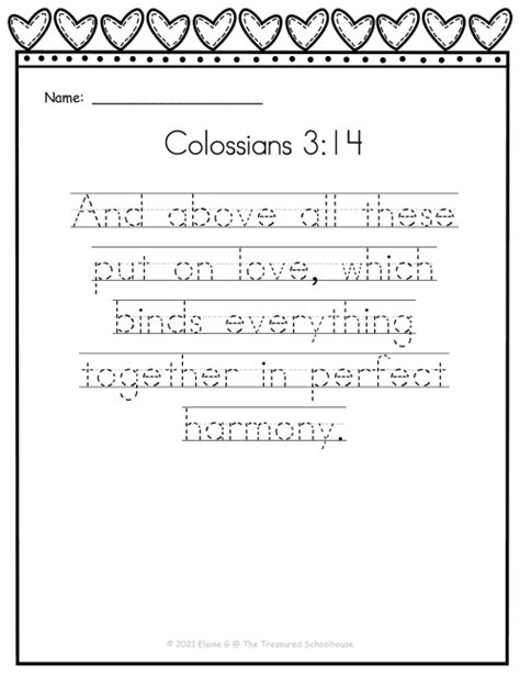 Bible Verse Copywork About Love In Print Made By Teachers