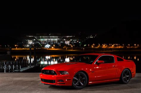 Ford Mustang Gt Side View Red Wallpaper Coolwallpapersme