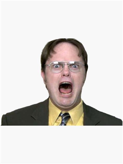 Dwight Shouting The Office Sticker For Sale By Drmemes Redbubble