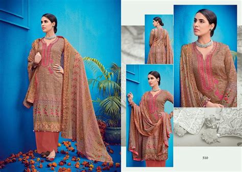 Raas Pure Jam Satin Cotton Designer Print With Embroidery Work Salwar Kameez Salwar Kameez