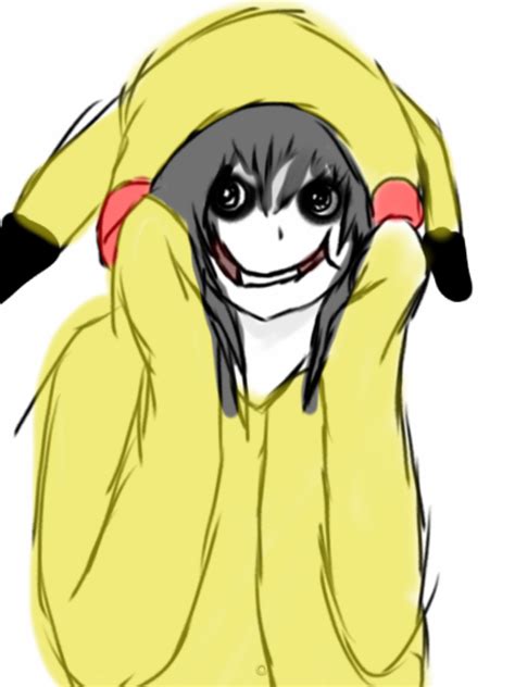 Image of lu lu boys girls funny anime hoodies colorful pullover sweatshirt pocketed jacket various design s 6xl. Jeff The Killer In A Cute Pikachu Hoodie by Squishii123 on ...