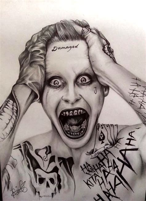 My Drawing Of Jared Letos Joker Drawing Portrait Oker