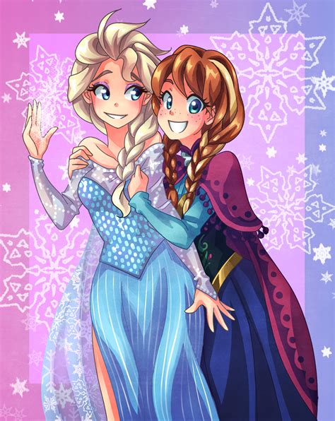 Elsa And Anna Frozen Fan Art 36396750 Fanpop