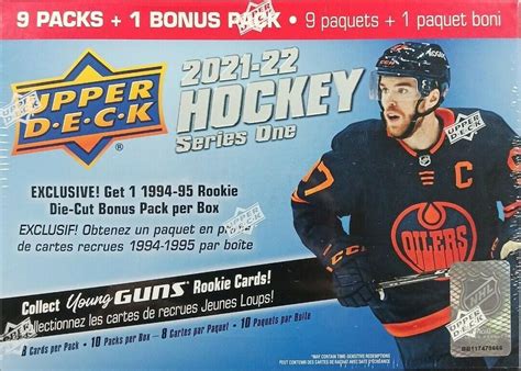 2021 22 Upper Deck Series 1 Hockey 10 Pack Mega Box 1994 95 Rookie Die Cut Bonus Pack Da