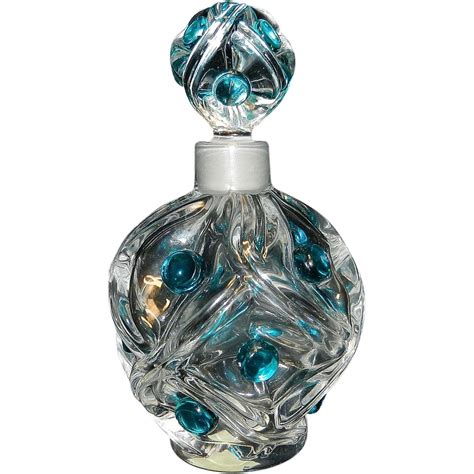 Vintage Lalique Floride Pattern Crystal Perfume Bottle
