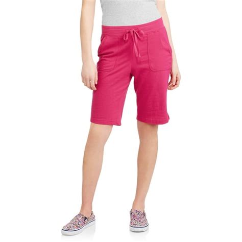 White Stag Womens Classic 9 Inseam Knit Shorts With Drawstring