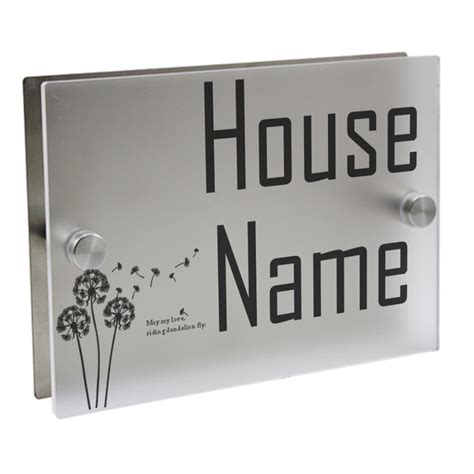 Dandelion Address Plaques Outdoor Signs Personalized Modern House
