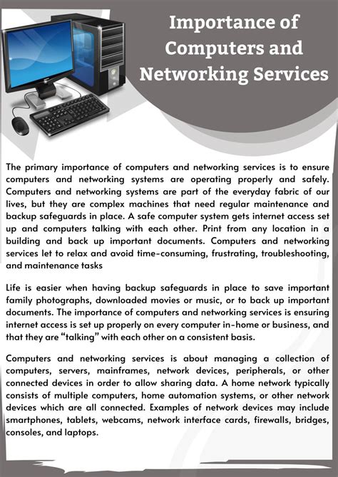 Importance Of Computers And Networking Services By Aaron Antonio Issuu