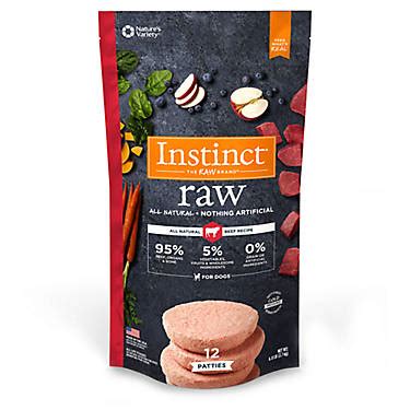 Frozen foods are delicious, packed with protein, and good for their digestive health. Nature's Variety® Instinct® Raw Patties Dog Food - Natural ...