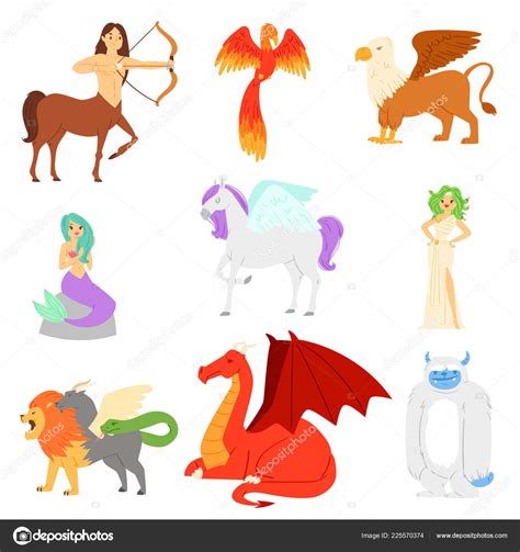 Mythological Animal Vector Mythical Creature Phoenix Or Fantasy