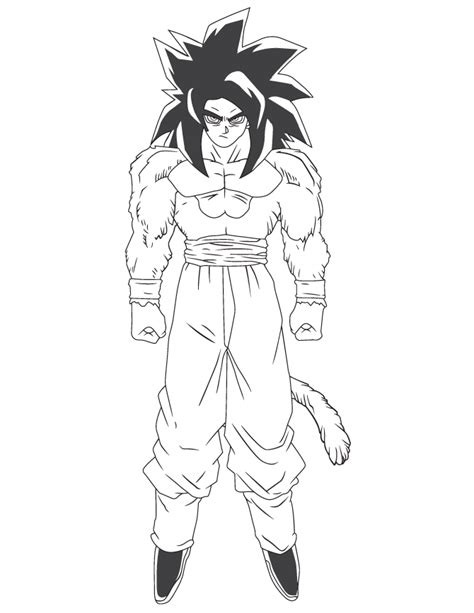 Goku Ssj4 Coloring Pages Dragon Ball Super Dbz Ssj Gogeta Saiyan Jr