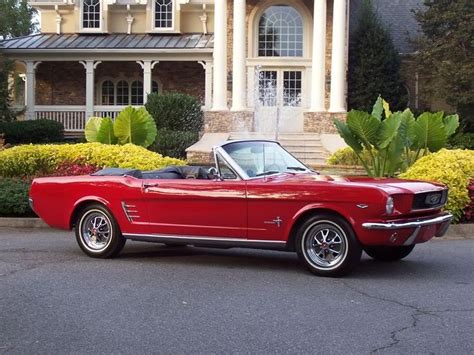 1966 Ford Mustang Convertible Cherry Apple Red One Day Mustang