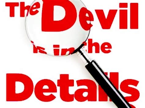The Devil Is In The Details Due Diligence