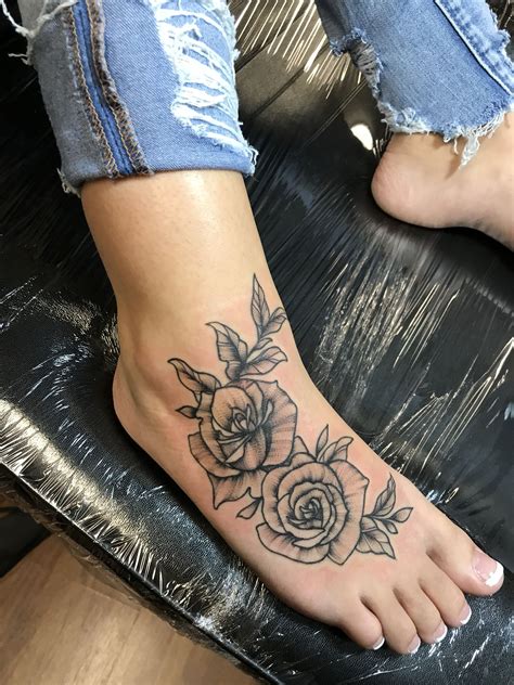 Floral Foot Tattoo